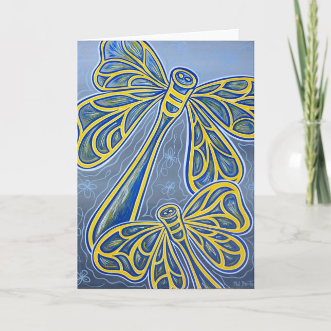 Carte Greeting de Dragon Bleu (Devant)
