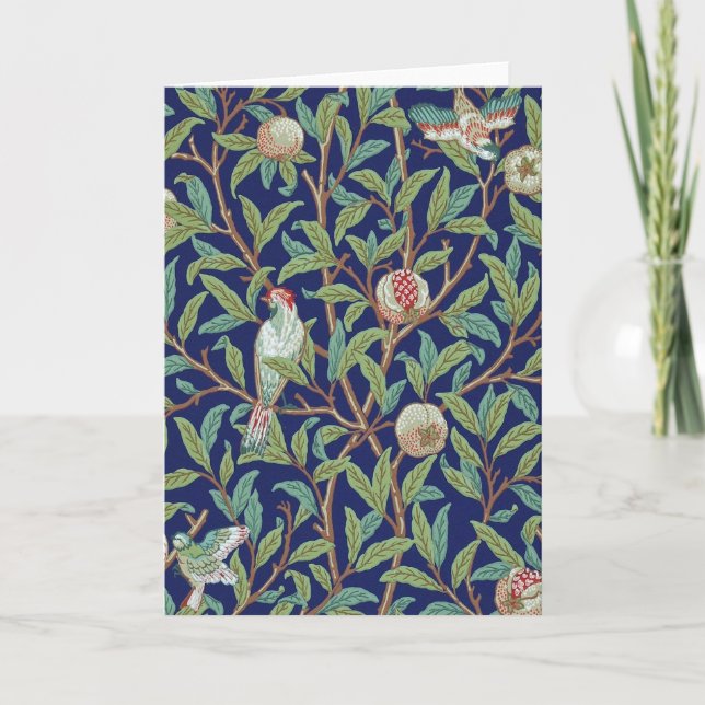 Carte Grenade et Petit Oiseau, William Morris (Devant)