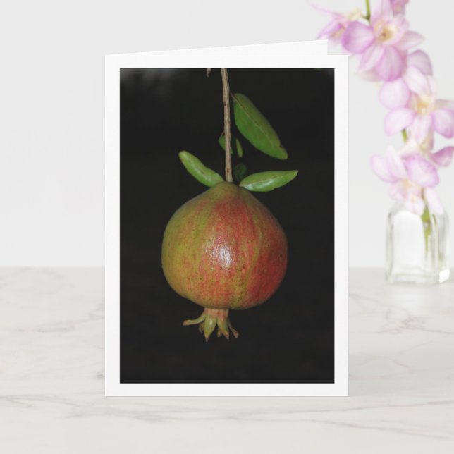 Carte Grenade suspendue à un arbre la nuit (Orchidée)