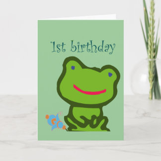 Carte Grenouille 1er anniversaire