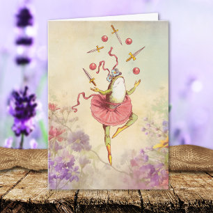 Carte Grenouille à balancier vintage Anniversaire Belge