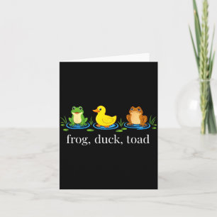 Carte Grenouille canard crapaud zoologique drôle rétro a