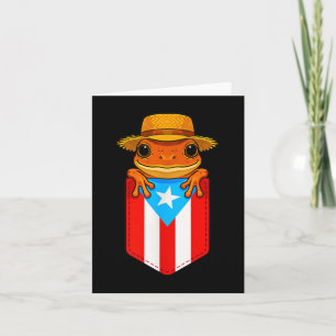 Carte Grenouille Coqui Jibaro Drapeau de Porto Rico Bori