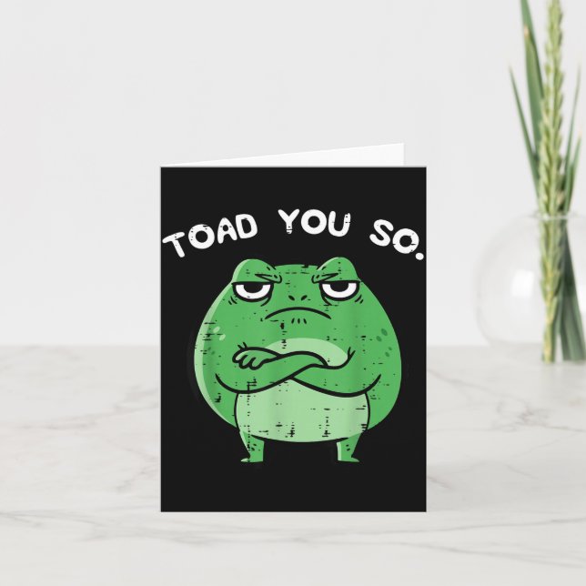 Carte Grenouille Crapaud Drôle de jeu de mots disant Mèm (Devant)