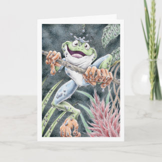 Carte Grenouille d'arbre d'anniversaire