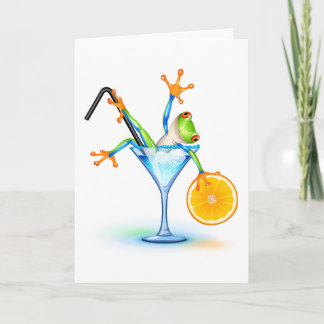 Carte Grenouille de cocktail