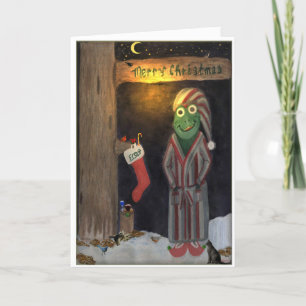 Carte Grenouille de Noël
