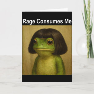 Carte Grenouille de rage me consomme Drôle de grenouille