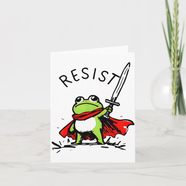 Carte Grenouille de Rtland Protester Résister Drôles de  (Devant)