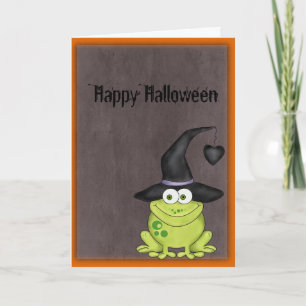 Carte Grenouille d'Halloween