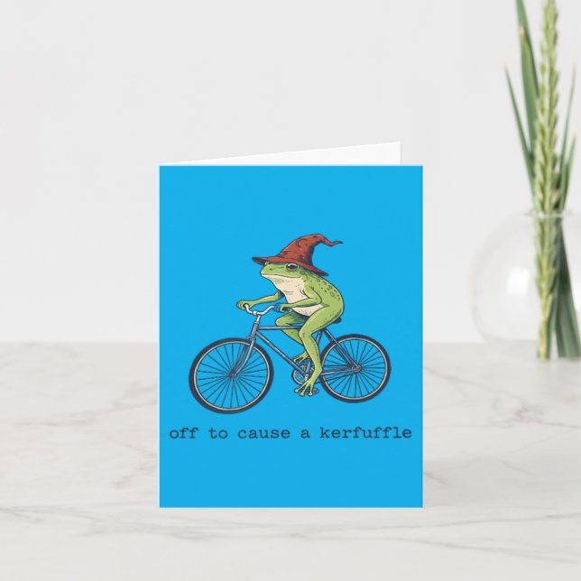 Carte Grenouille drôle pour causer une agitation (Devant)