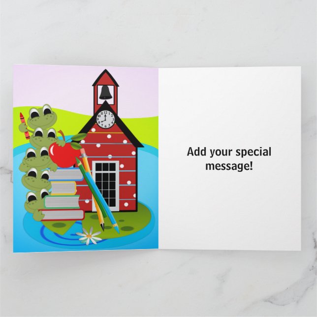 Carte Grenouille Éduquée - Ajoutez votre message spécial (Intérieur)