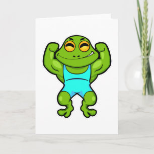 Carte Grenouille en culturiste au culturisme