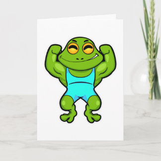 Carte Grenouille en culturiste au culturisme