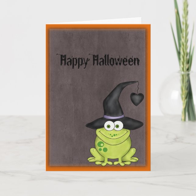 Carte Grenouille en sorcière Casquette (Devant)