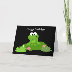 Carte Grenouille humoristique sur un nénuphar