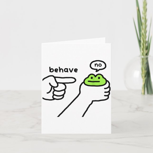 Carte Grenouille malhonnête Mème de grenouille drôle Se  (Devant)
