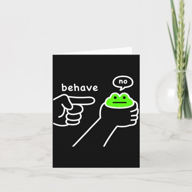Carte Grenouille malhonnête Mème de grenouille drôle Se  (Devant)