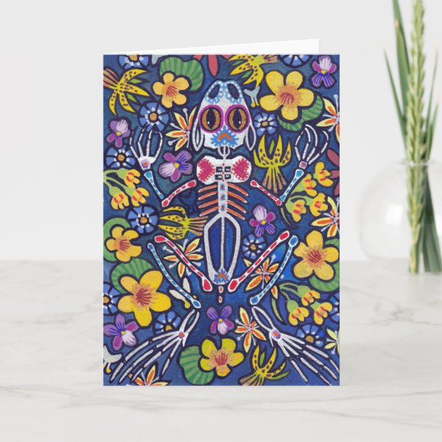 Carte Grenouille parmi les fleurs (Devant)