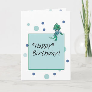 Carte Grenouille portant des jeans Anniversaire