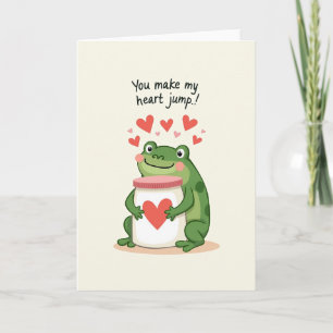 Carte Grenouille qui fait sauter mon cœur