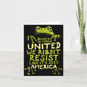 Carte Grenouille résiste mignon drôle 