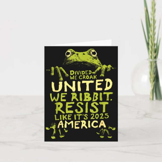 Carte Grenouille Résiste Mignon Drôle  (Devant)