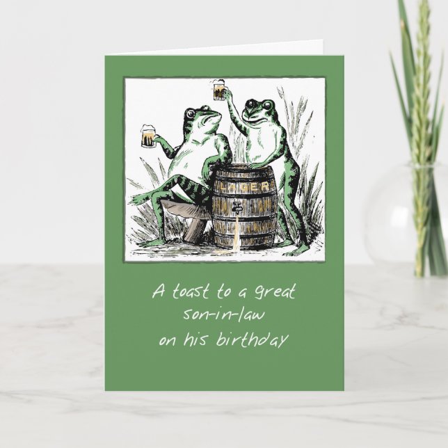 Carte Grenouilles d'anniversaire de belle-famille Toasti (Devant)