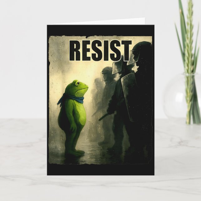 Carte Grenouilles résistent à la protestation de grenoui (Devant)