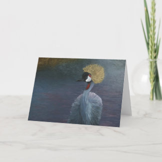 Carte Grey Crowned Crane Greeting Card
