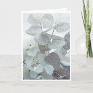Carte Grey Foliage and White Blooms Condolence Card