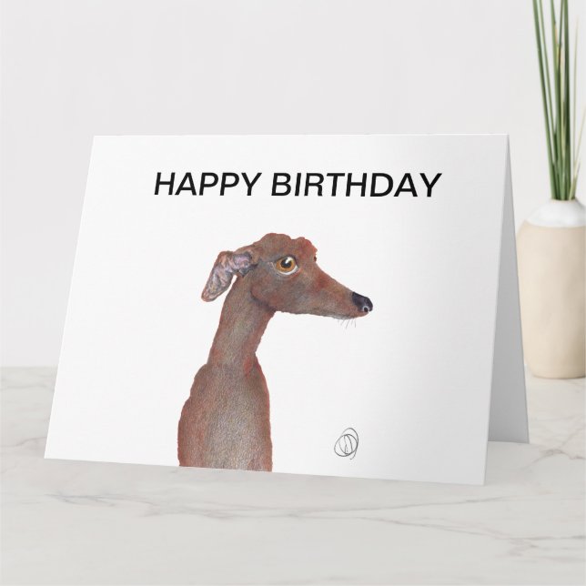 CARTE GREYHOUND HEUREUX ANNIVERSAIRE (Devant)