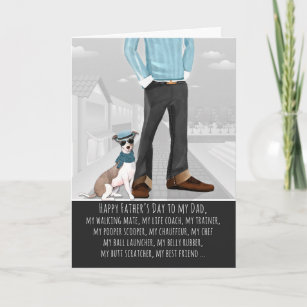 Carte Greyhound italien de la Fête des pères de chien