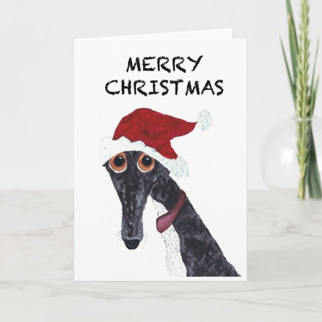 CARTE GREYHOUND JOYEUX NOËL (Devant)