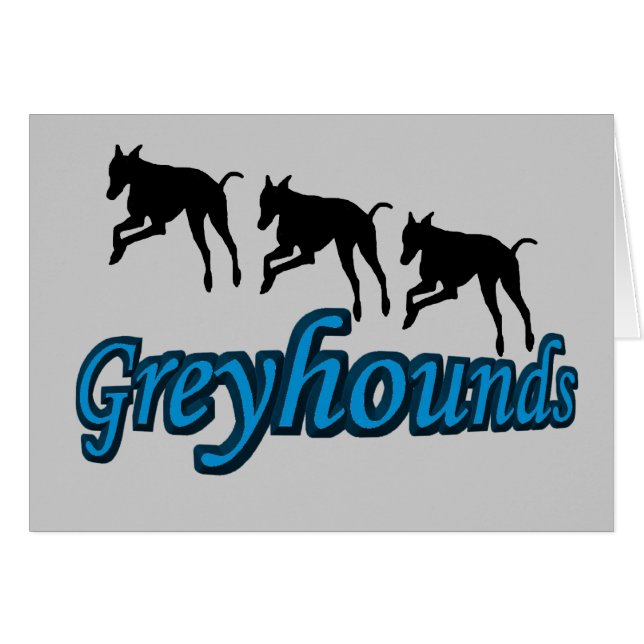 Carte Greyhounds Dog (Devant Horizontal)