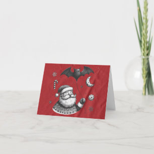 Carte Griffes du Père Noël Rouge