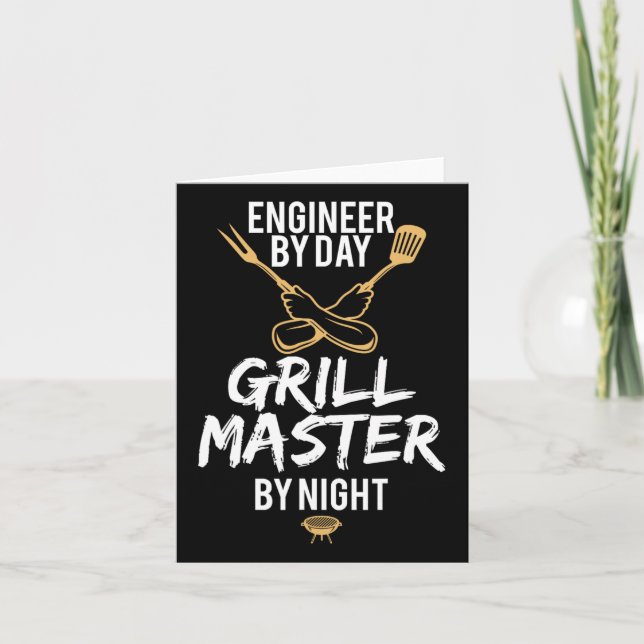 Carte Grill Barbecue Master Engineer Funny Barbecue Cade (Devant)