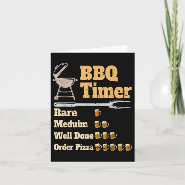 Carte Grillage amusant du minuteur Bbq (Devant)