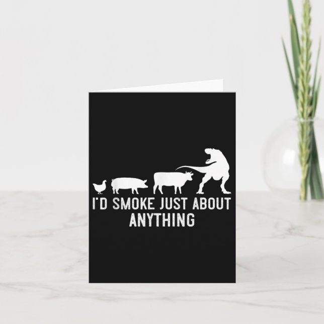 Carte Griller La Viande Fumer Chemise Id Fumer Juste Env (Devant)