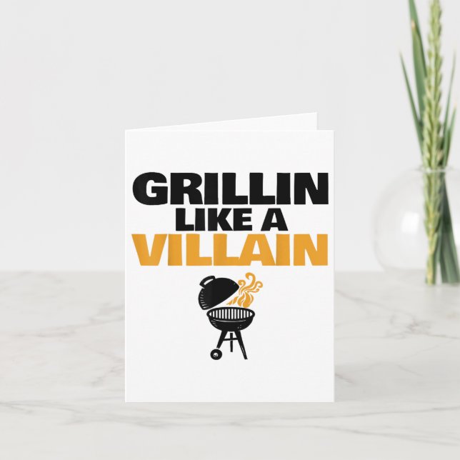 Carte Grillin Comme Un Vilain Bbq Grillin Comme Un Vilai (Devant)
