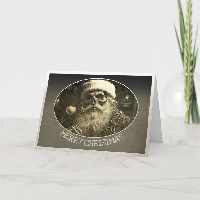 Carte Grim Christmas - Skeleton Père Noël 65609 (Devant)