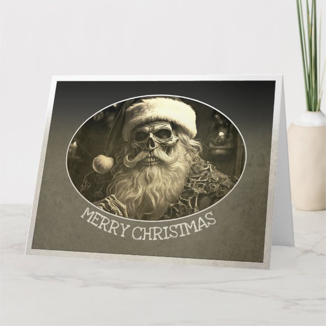 Carte Grim Noël - Père Noël squelette  65609 (Devant)