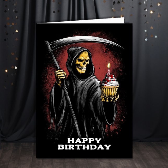 Carte Grim Reaper with Scythe Birthday (Créateur téléchargé)