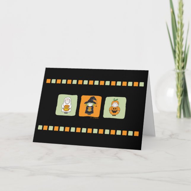 Carte Grimaces de Halloween (Devant)