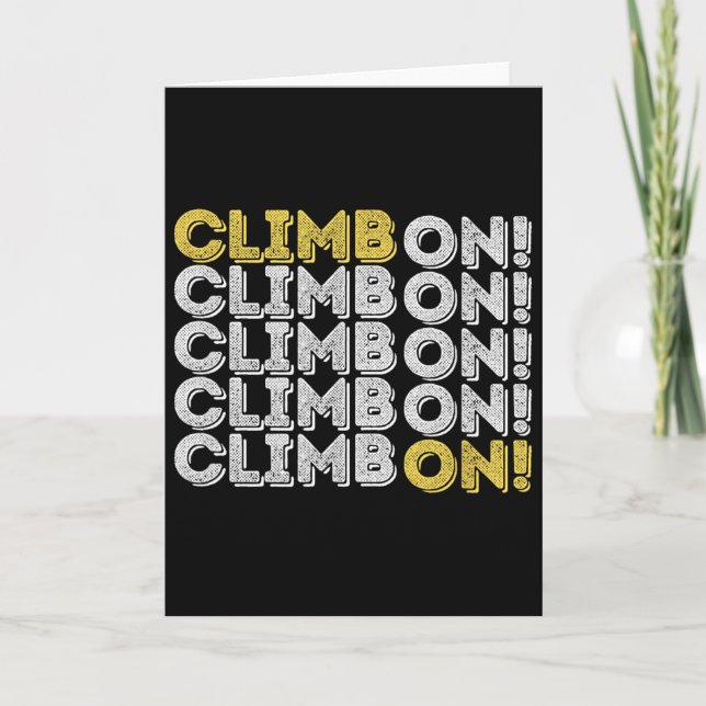 Carte Grimpe! Cadeau d'escalade de bloc pour grimpeur de (Devant)
