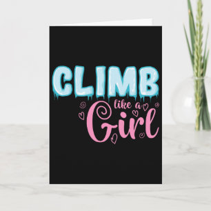 Carte Grimpe Comme Une Fille Sports Extrêmes Escalade De