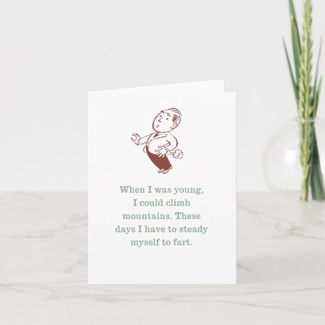 Carte Grimper les montagnes pour retenir la flatulence (Devant)