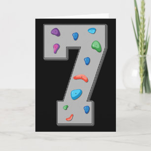Carte Grimpeur de 7 ans Anniversaire Bouldering Escalade