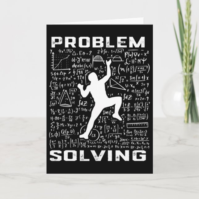 Carte Grimpeur de résolution de problème drôle Rock Clim (Devant)