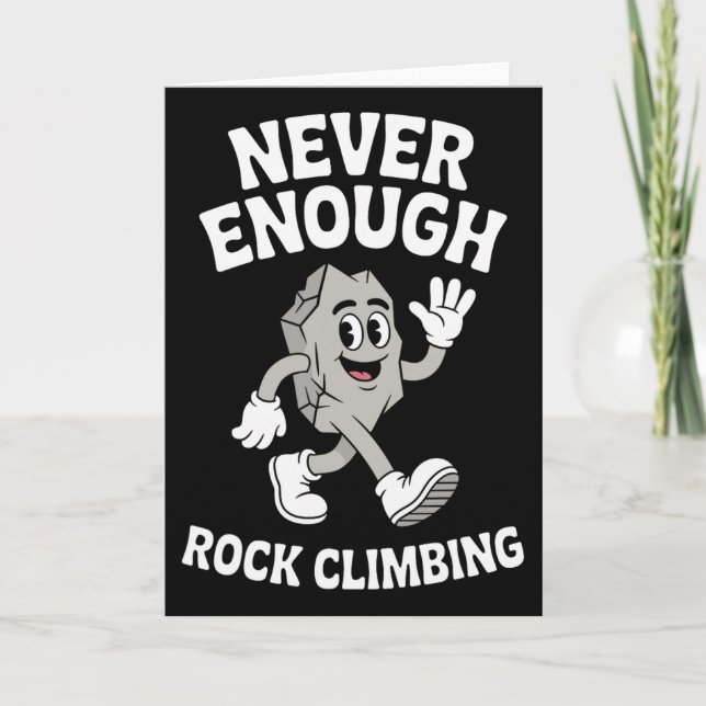 Carte Grimpeur de rochers ou d'escalade drôle rétro  (Devant)